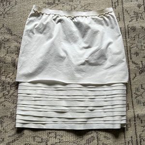 RED Valentino white layered skirt